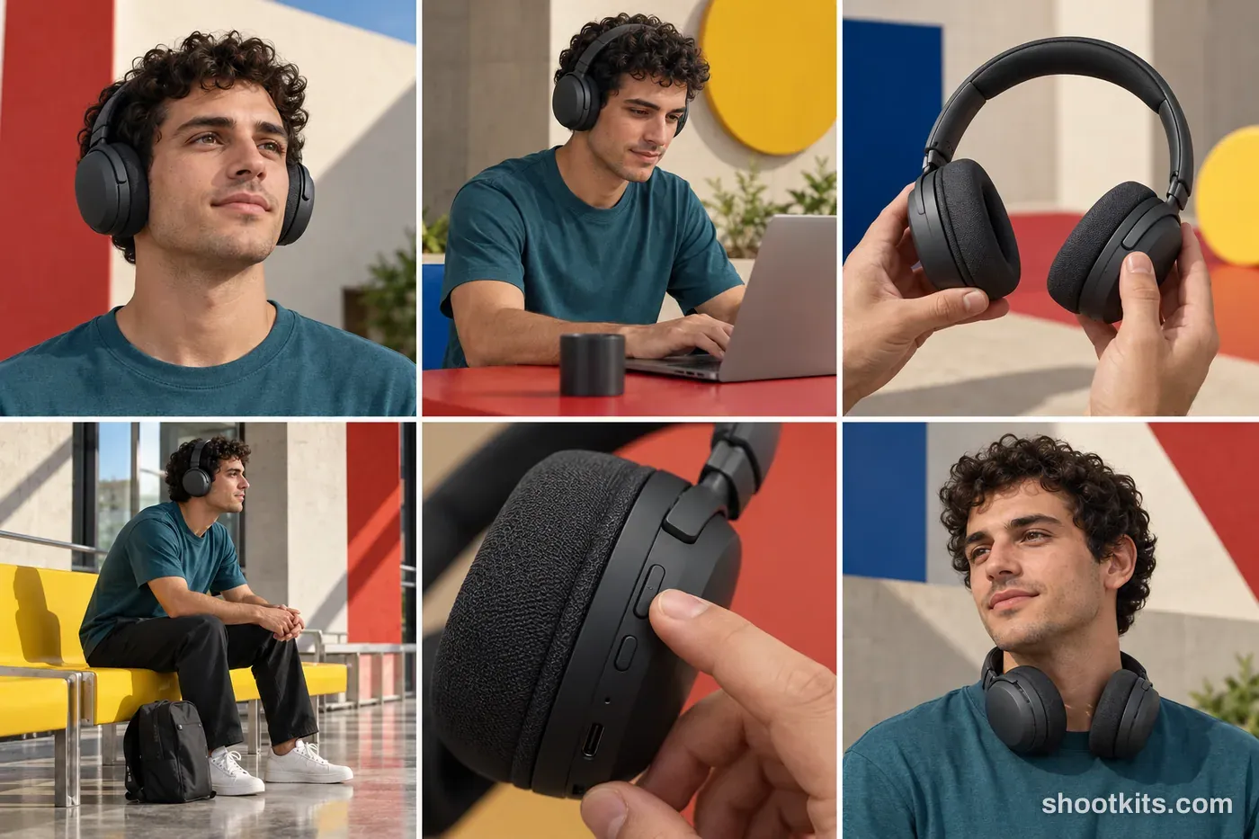 6-panel bauhaus tech lifestyle shoot made with ChatGPT