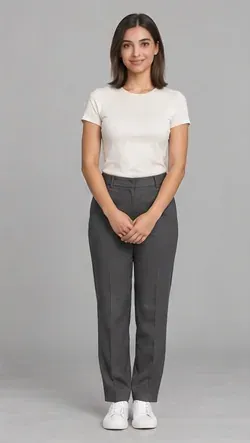 Fashion pose: Hands clasped in front