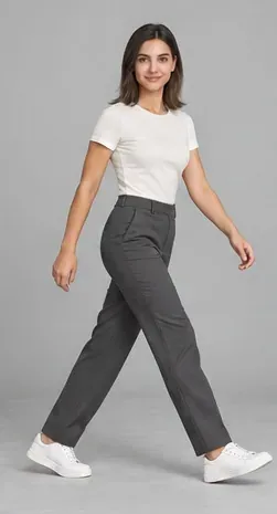 Fashion pose: Long purposeful stride