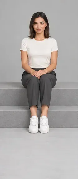 Fashion pose: Step upright