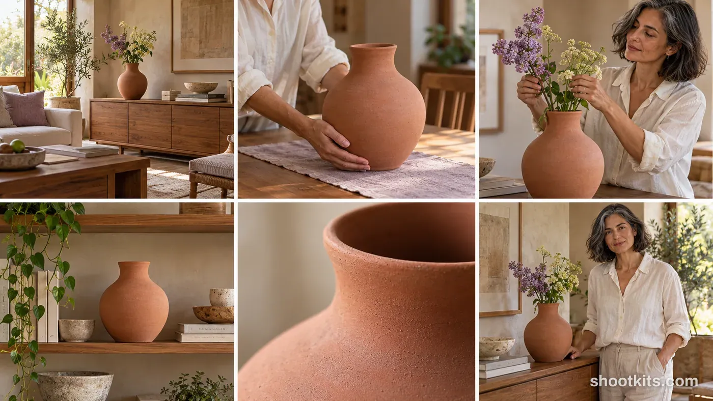 6-panel homeware lifestyle campaign made with ChatGPT